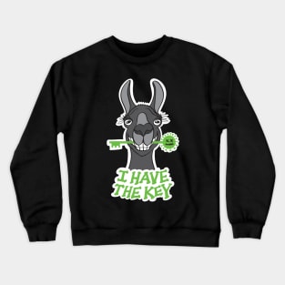 Proud black llama holds the key against coronavirus Crewneck Sweatshirt